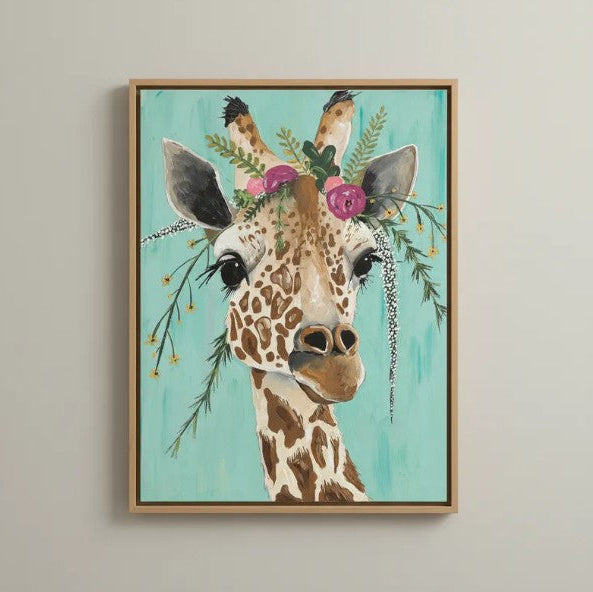 Pintura con Diamantes Jirafa 20X25