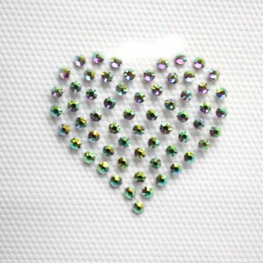 Aplique strass planchable Cristales pack 2 corazónes