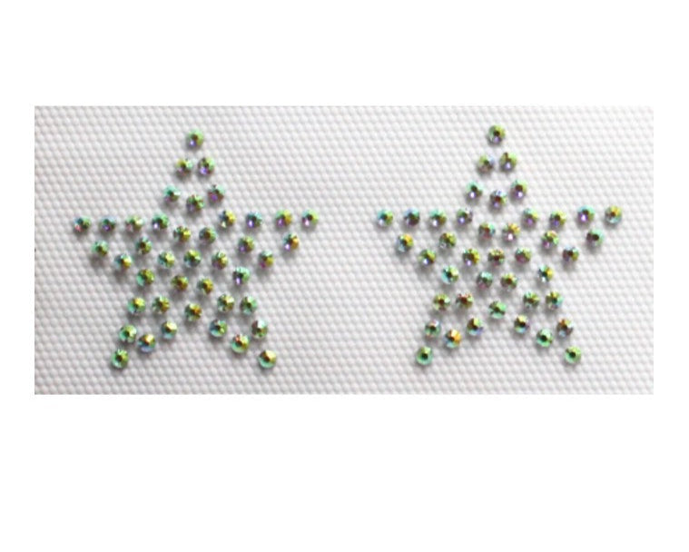 Aplique strass planchable Cristales pack 2 estrellas